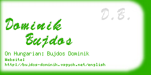 dominik bujdos business card